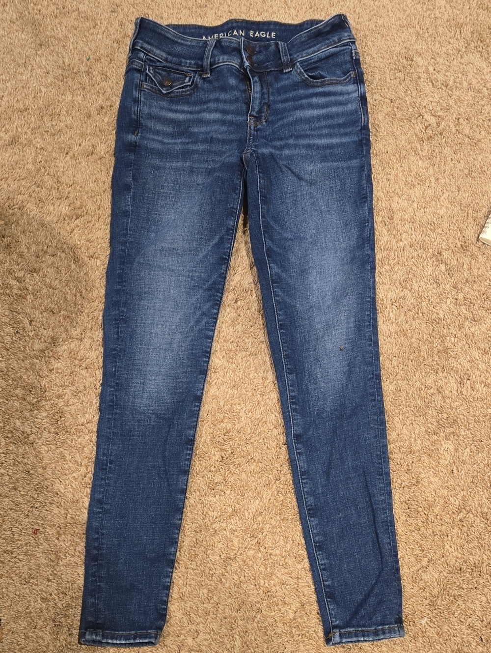 American Eagle Women's Skinny Jeans Size 4 Reg Medium Dark Blue